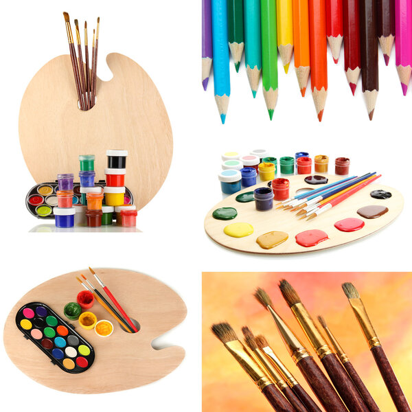 Цвет краски коллаж