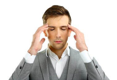 genç adam beyaz izole