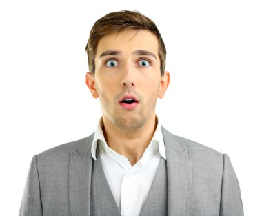 genç adam beyaz izole