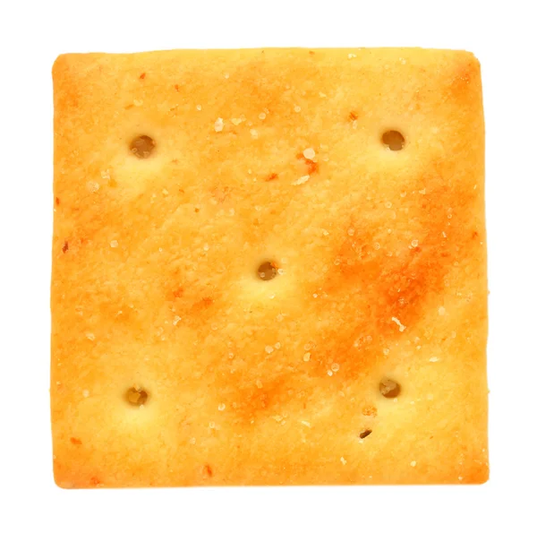 Finom cracker elszigetelt fehér — Stock Fotó