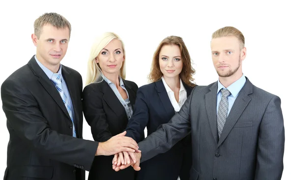 Grupo de empresários isolados em branco — Fotografia de Stock