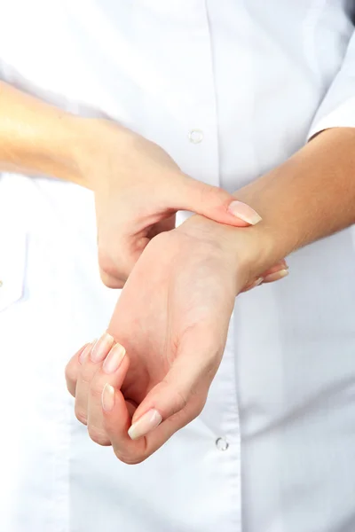 Pulso de medición aislado en blanco — Foto de Stock