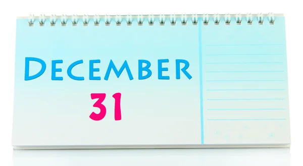 Nieuwjaar kalender, geïsoleerd op wit — Stockfoto