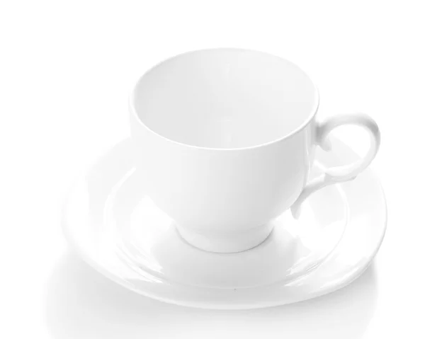 White cup isolated on white — Stock Photo, Image