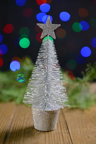 Árvore de Natal decorativa isolada em branco — Fotografia de Stock