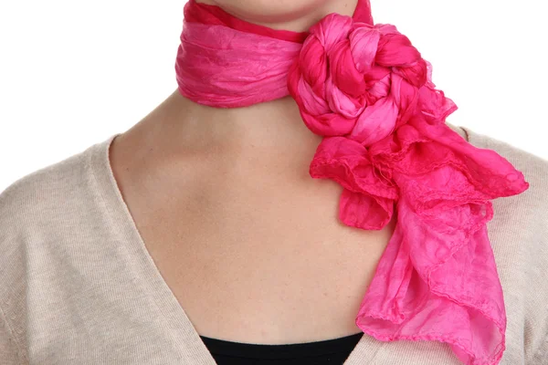Woman wearing scarf close up — Stock Photo, Image