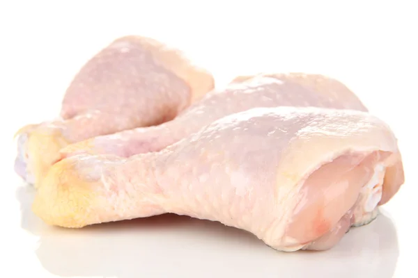 Patas de pollo crudas aisladas en blanco — Foto de Stock