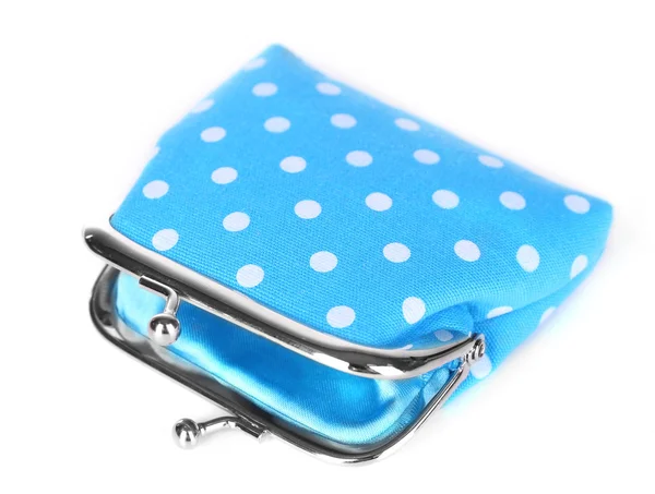 Blue purse isolated on white — Stock Photo, Image