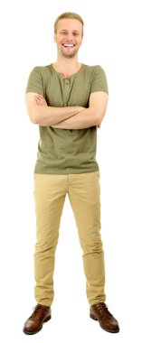 beyaz izole yakışıklı genç