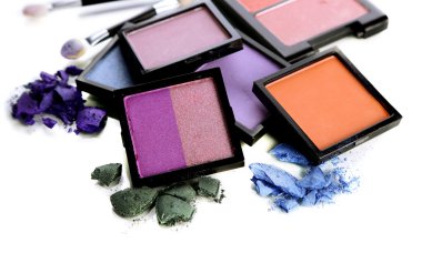 güzel parlak göz gölgeler beyaz izole