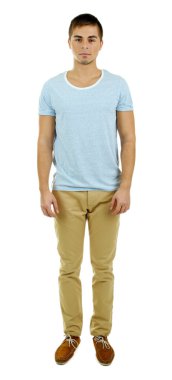 beyaz izole yakışıklı genç