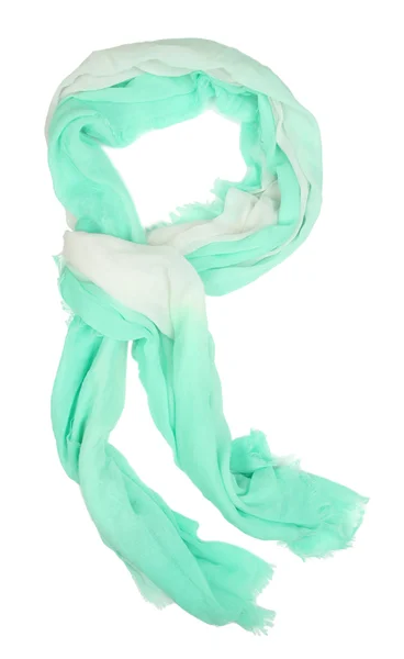 Foulard turquoise isolé sur blanc — Photo