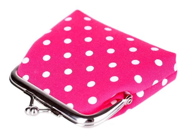 Pink purse isolated on white — Stock Photo, Image
