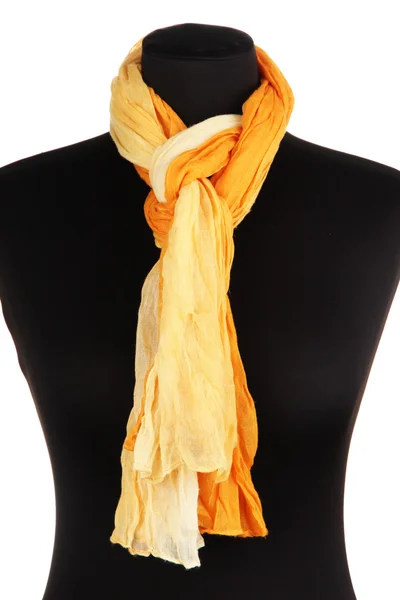 Mannequin wearing scarf isolated on white — Stock Photo, Image