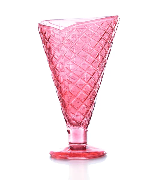 Tomma glas glass skålen isolerad på vit — Stockfoto