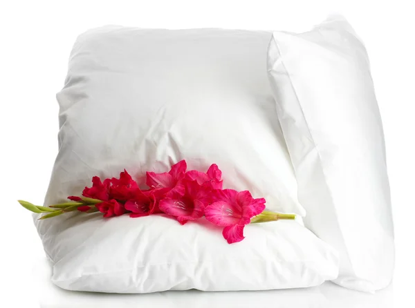 Almohadas y flores — Foto de Stock