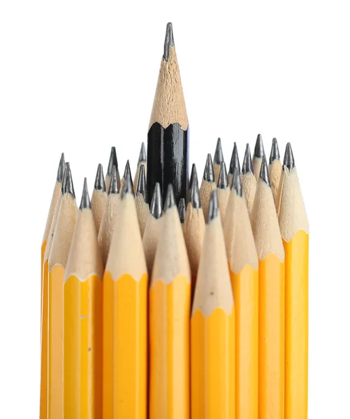 Celebratory pencil among usual pencils — Stock Photo, Image