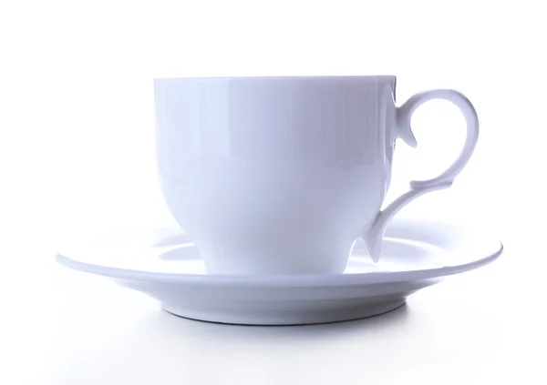 Weiße Tasse isoliert auf weiß — Stockfoto