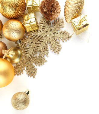 beyaz izole güzel Noel süsleri