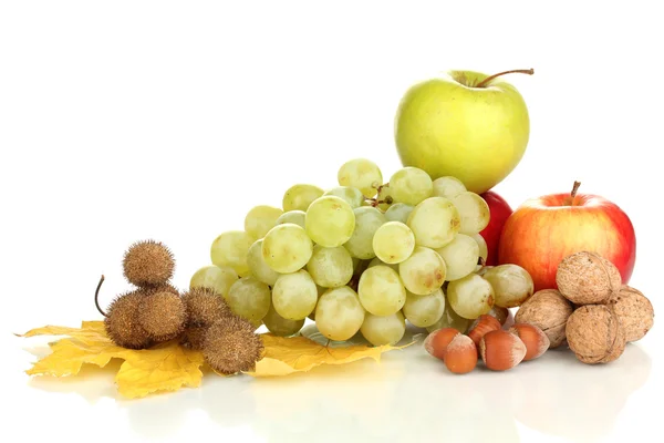 Зеленый виноград с орехами — стоковое фото