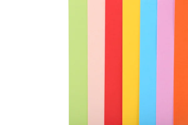 Colorful cardboard on white background — Stock Photo, Image