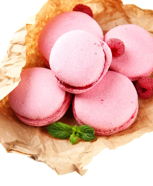 Jemný macaroons izolovaných na bílém — Stock fotografie