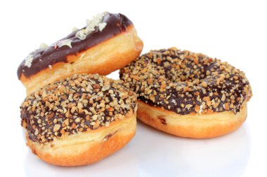 tatlı çörek üzerinde beyaz izole