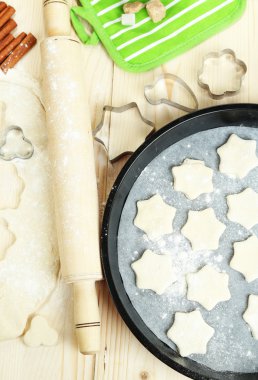 Yılbaşı kurabiyeleri yakın çekim yapma süreci