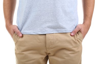 adam beyaz izole t-shirt