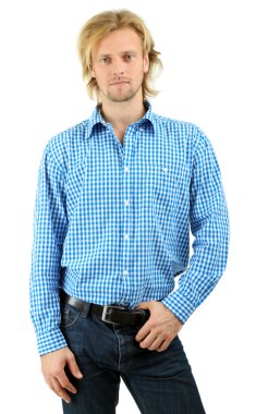 beyaz izole yakışıklı genç