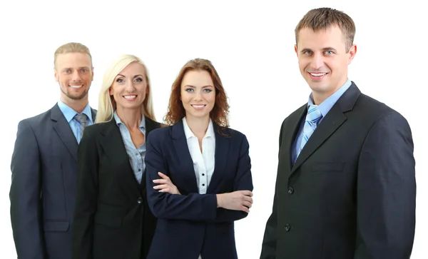 Groupe de gens d'affaires isolés sur blanc — Photo