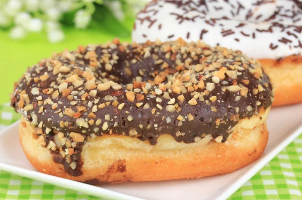 Rosquillas dulces en primer plano de la mesa — Foto de Stock