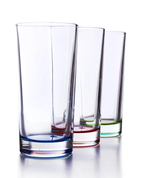 Vasos vacíos, aislados en blanco — Foto de Stock