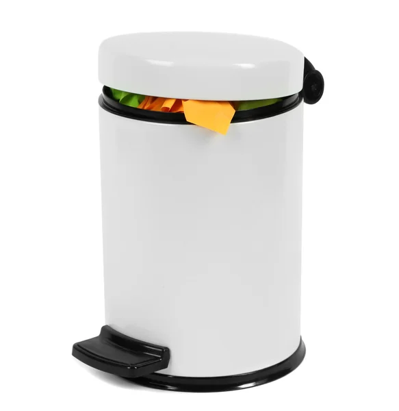 Garbage bin, isolated on white — Stock Photo, Image