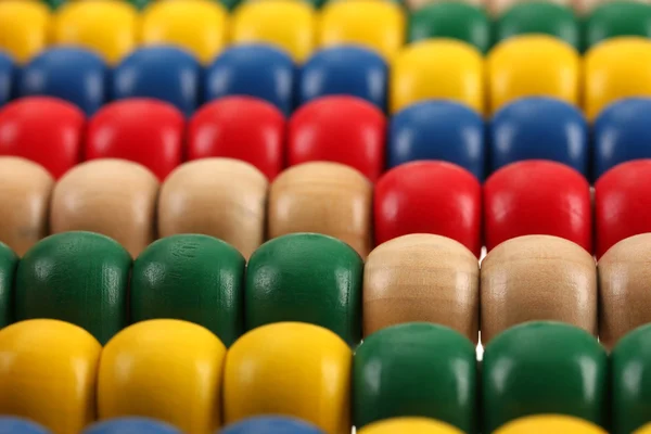 Brinquedo de madeira brilhante abacus, close-up — Fotografia de Stock