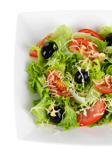 Light salad on plate isolated on white — Stock Photo, Image