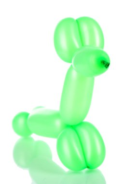 basit balon hayvan köpek, üzerinde beyaz izole