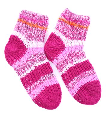 Yün çorap, beyaz izole