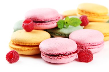 beyaz izole yumuşak macaroons
