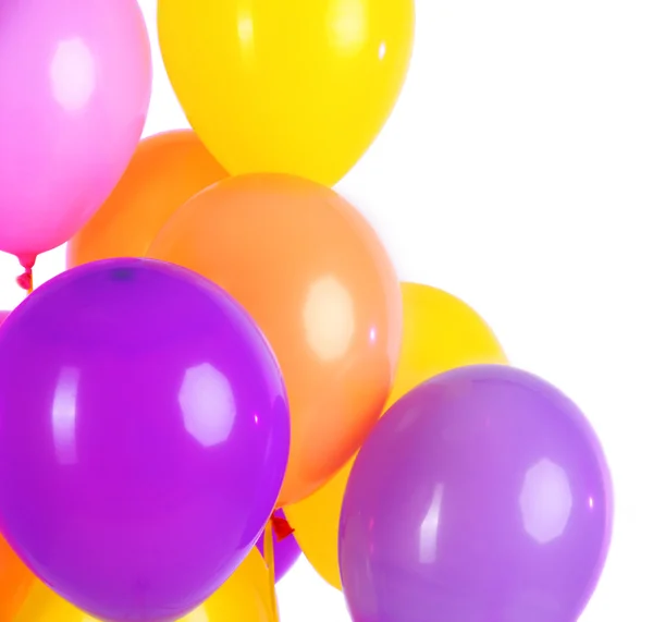 Ballons colorés sur fond de couleur — Photo