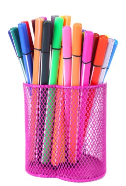 keçeli kalem üzerinde beyaz izole standı