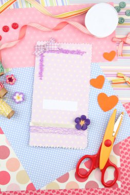 güzel el yapımı kart ve scrapbooking elemanları