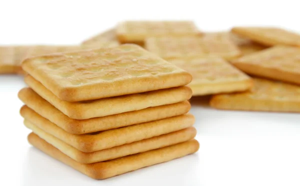 Leckere Cracker isoliert auf weiß — Stockfoto