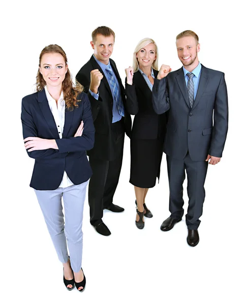 Grupo de empresarios aislados en blanco — Foto de Stock