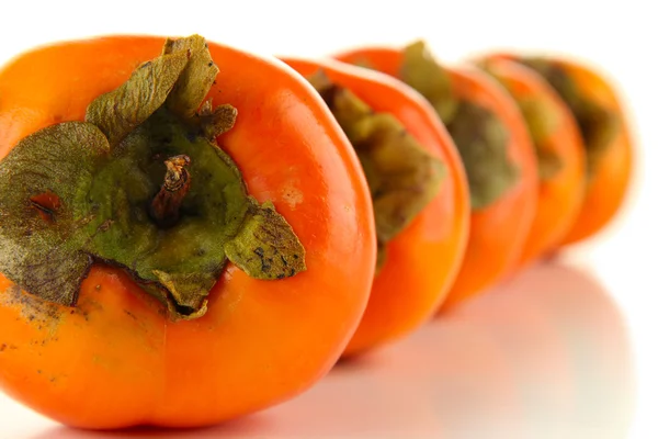 Ripe persimmons isolated on white — Stock Photo, Image