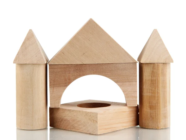Dřevěný dům izolovaných na bílém — Stock fotografie