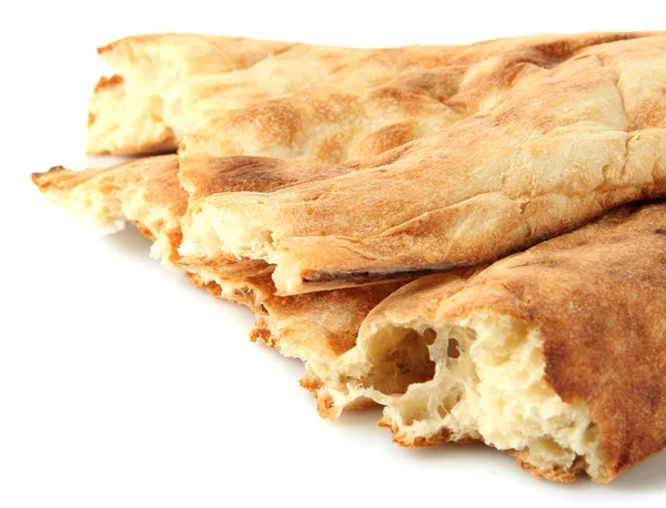 Pane di pita isolato su bianco — Foto Stock