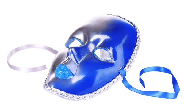 Mask on blue fabric background — Stock Photo, Image