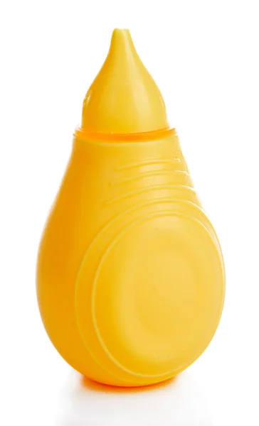 Aspirador nasal de bebê isolado em branco — Fotografia de Stock