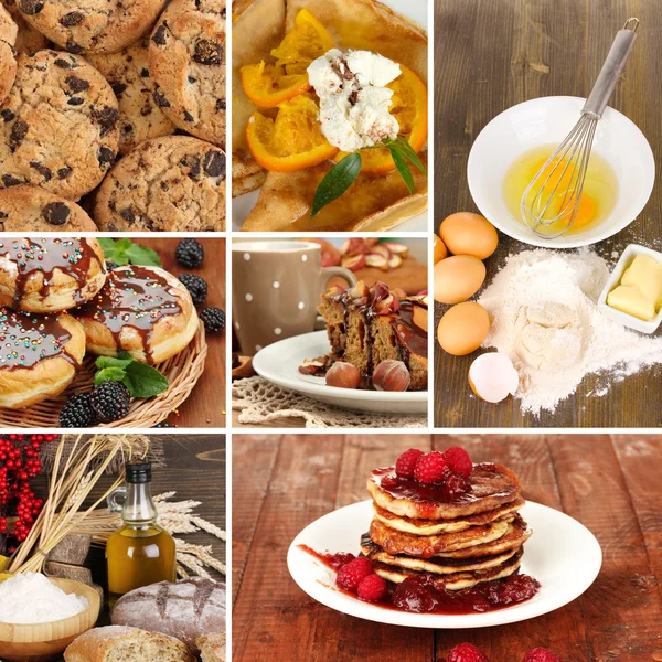 Homemade baking collage — Stock Photo, Image